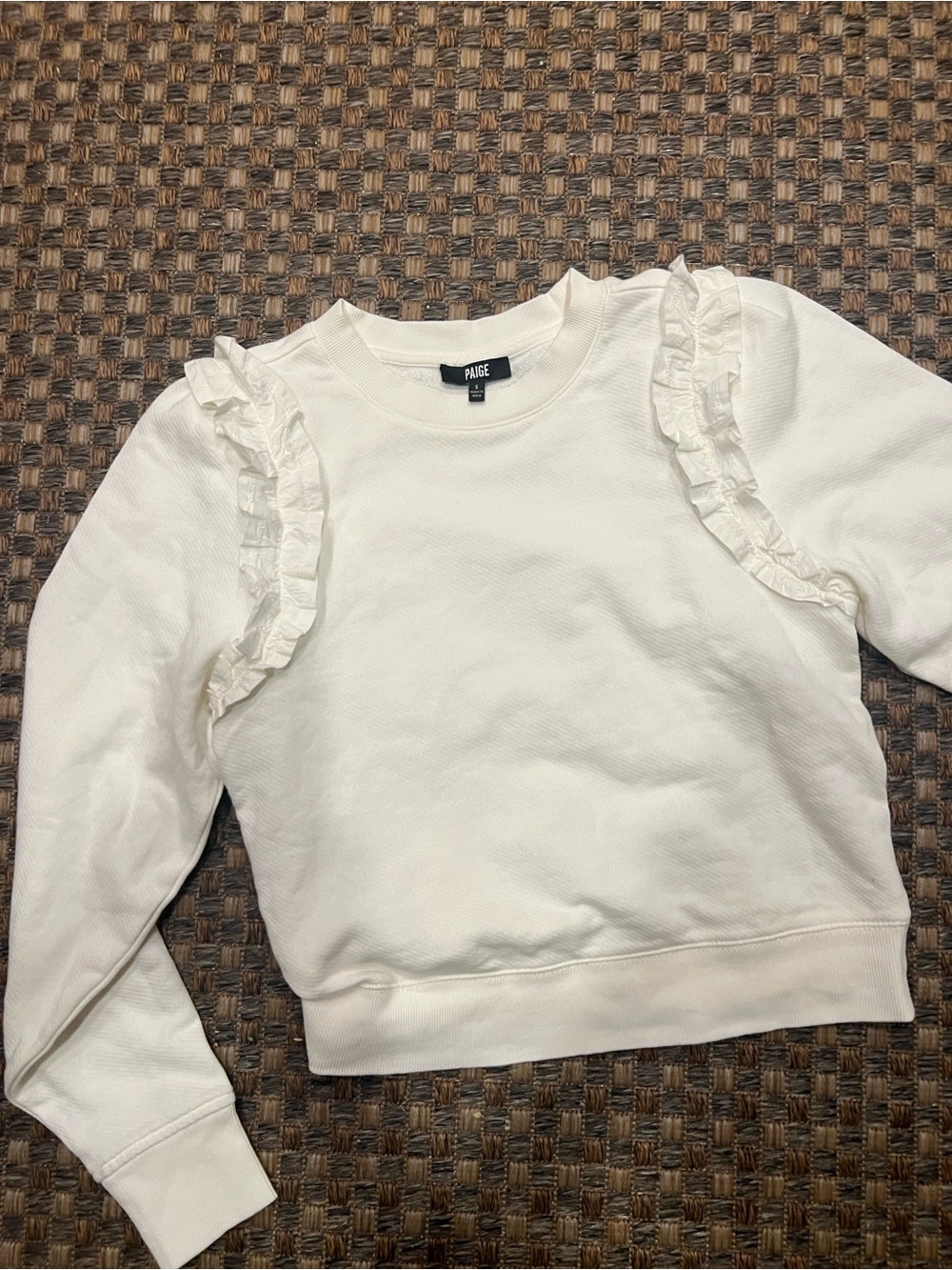 PAIGE ladies small  Off-White Crewneck Sweater